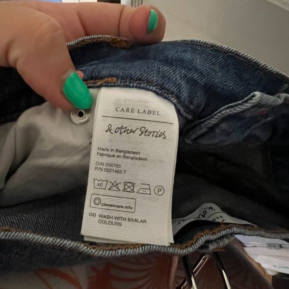 & Other Stories | Paris Atelier Polka Dot Jean Skirt - Picture 4 of 4